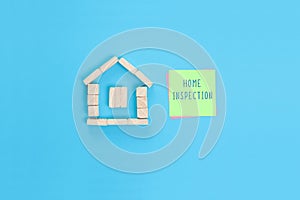 Handwritten words Home inspection