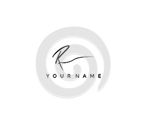 Handwritting Signature Letter R Logotype photo