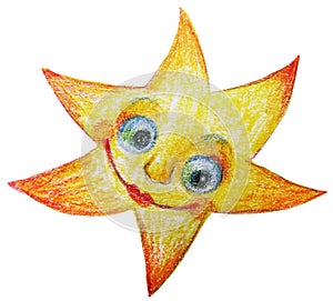 handy drawing star with smile