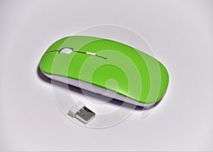 Handy green wireless pc mouse