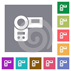 Handycam square flat icons