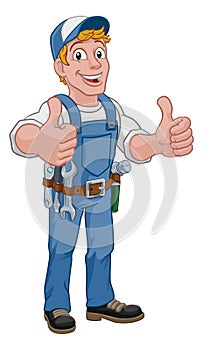 Handyman Cartoon Caretaker Construction Man photo