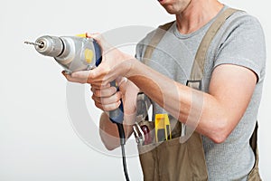 Handyman with drill