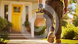 Handyman Walking Away