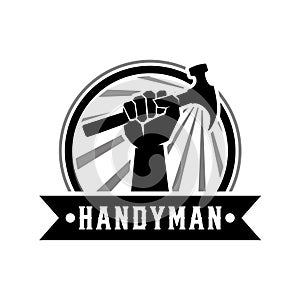 Handyman Logo. Hammer Logo Design Vector