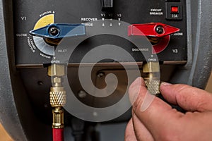 Handyman repairman HVAC tools