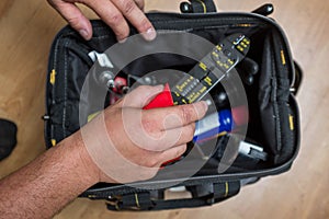 Handyman repairman HVAC tools