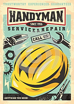 Handyman service and repair poster advertisement