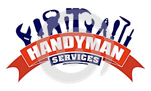 Handyman services vector design for your logo or emblem with be