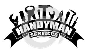 Handyman services vector design for your logo or emblem with ben