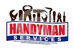 Handyman services vector design for your logo or emblem in shape