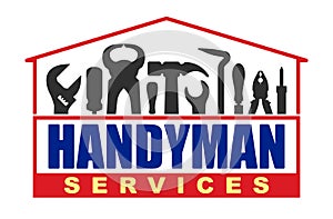 Handyman services vector design for your logo or emblem in shape