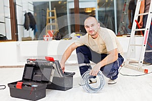 Handyman with Tool Box