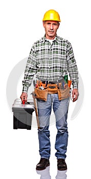 Handyman with toolsbox
