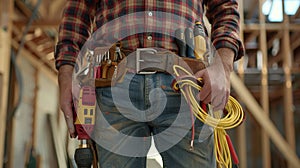 The toolbelt of a handyman.AI generated image