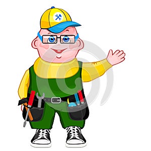 Handyman wearing work clothes