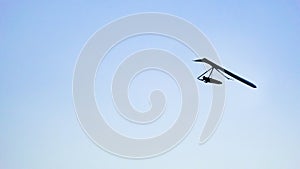 Hang Glider at clear blue sky