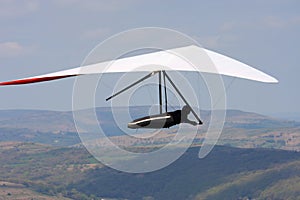 Hang glider flying