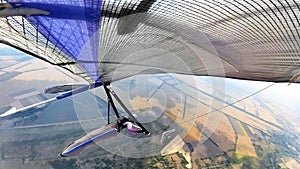 Hang glider on high altitude