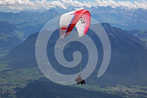 Hang glider over Central Switzerland, Europe