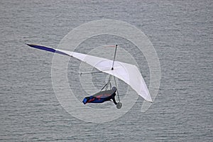 Hang glider over the sea