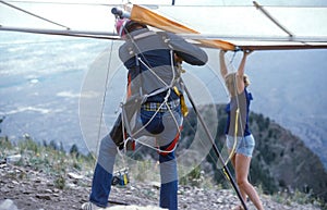 A Hang Glider Pilot Preps for Flight