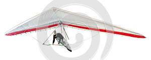 Hang glider soaring the thermal updrafts