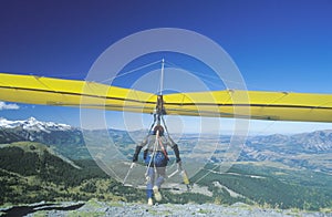 Hang Glider taking off of cliff