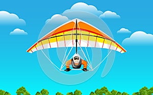 Hang glider vector