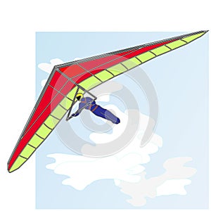 Hang glider vector