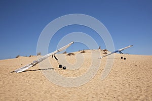Hang Gliders in Sand Dunes