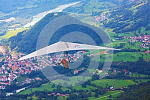 Hang gliding in the Alps