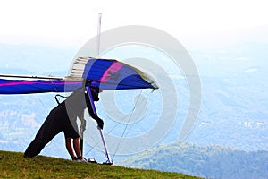 Hang gliding in the Alps