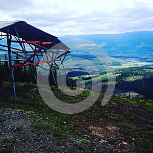 Hang gliding off the top of mount Lolo