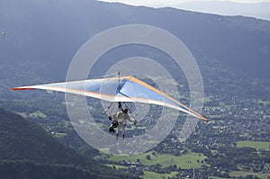 Hang gliding over Lake Annecy
