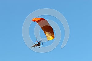 Hang gliding over the Mediterranean