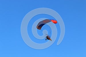 Hang gliding over the Mediterranean