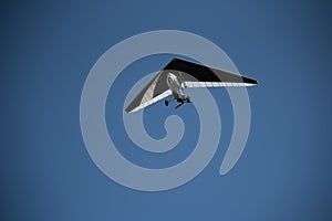 Hang-gliding in the sky