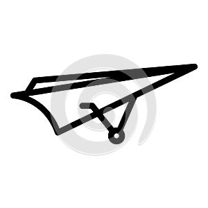 Hang gliding sport icon, outline style