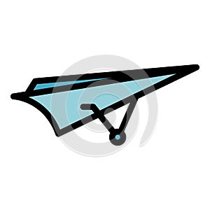 Hang gliding sport icon vector flat