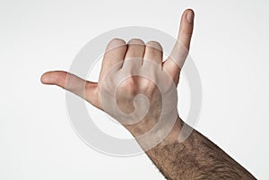 Hang loose or shaka hand gesture