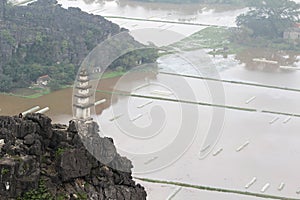 A panorama from Hang Mua, Ninh Binh, Vietnam photo