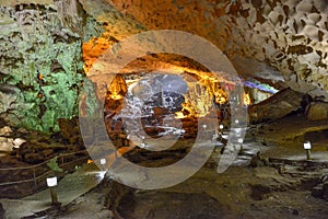 Hang sung sot cave in ha long bay,Vietnam