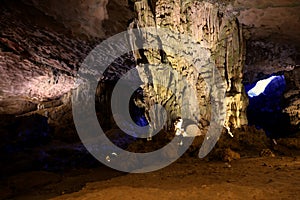 Hang Sung Sot Cave in Halong Bay in Vietnam