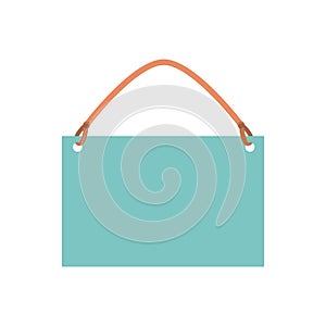 Hang tag on white background icon