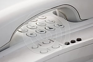 Hang-up , close-up of telephone