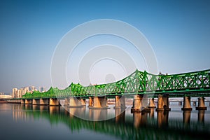 Hangang Railway bridge over the Han River, Seoul, South Korea