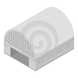 Hangar building icon, isometric style photo