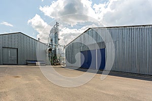 Hangar for fruits and vegetables in storage stock. production warehouse. Plant Industry