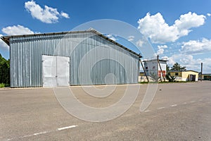 Hangar for fruits and vegetables in storage stock. production warehouse. Plant Industry